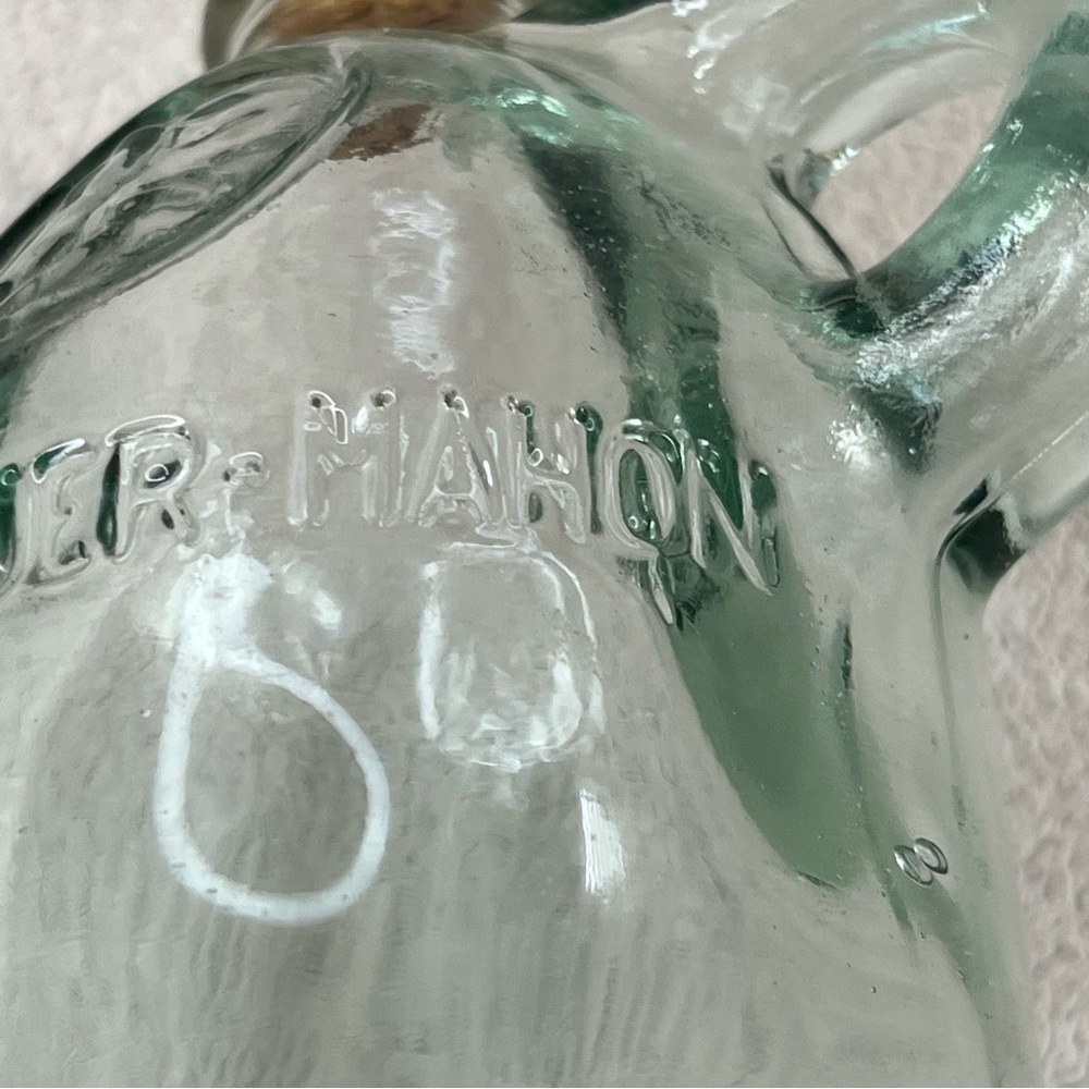 Vintage Glass Bottle w/Cork Gin Xoriguer-Mahon Menorca, Spain 16oz VTG 90s Retro - Picture 8 of 13